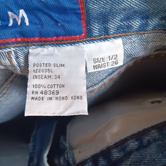 Vintage Women's Jeans 1/2 26 W  1990's POSTED WESTERN RANCH MOM DENIM Slim 26x31 - Picture 7 of 8